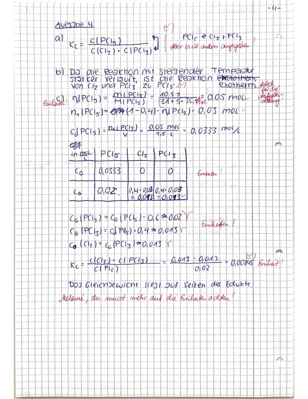 Ch 11
Name: Melanie
Aufgabe 1:
Klausur Nr. 1
Punkte:
33,51 40 VP
chung (das zuerst angegebene Teilchen reagiert als Säure).
HPO4 2- + HCIO4 