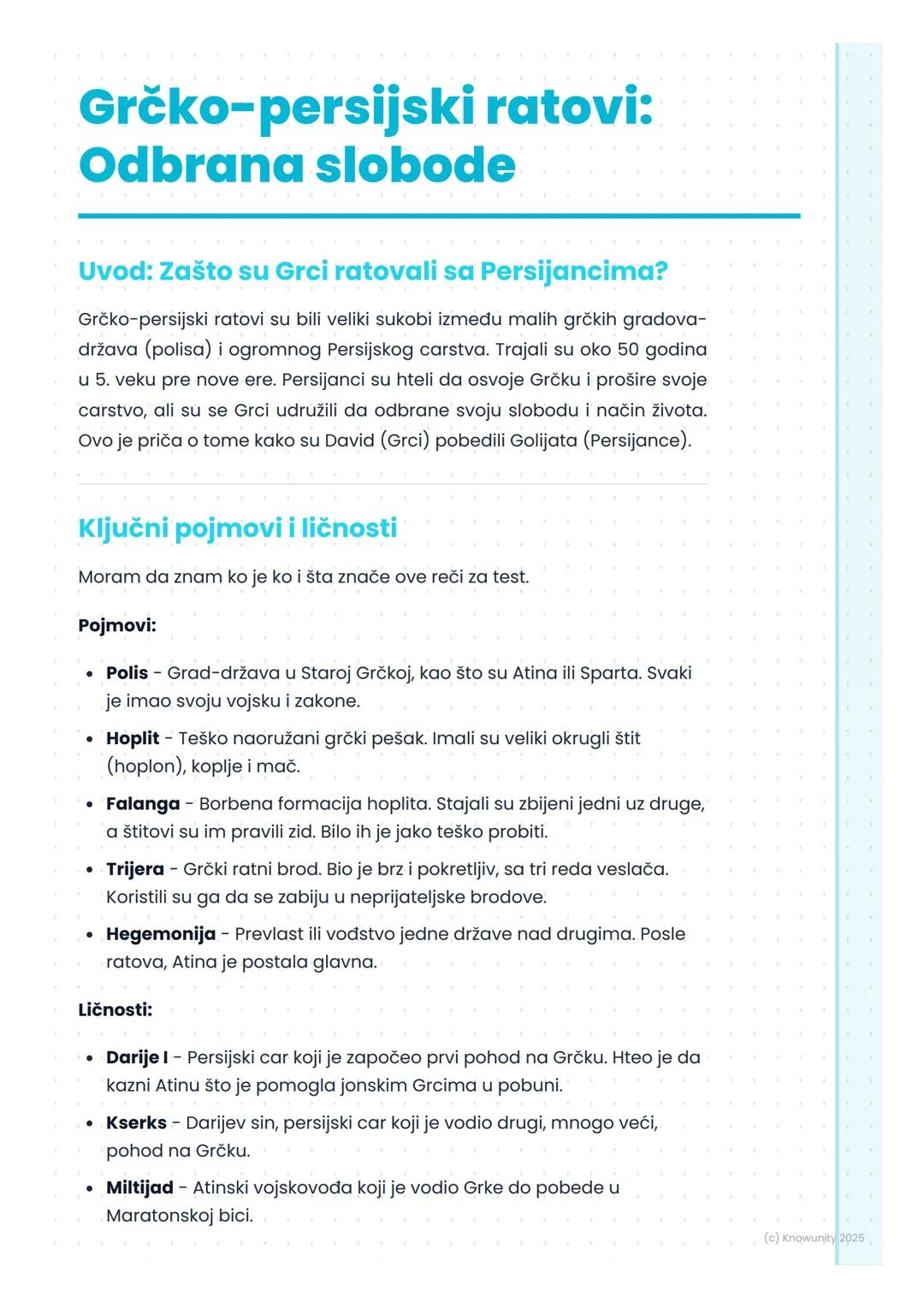 # Grčko-persijski ratovi:
# Odbrana slobode

Uvod: Zašto su Grci ratovali sa Persijancima?

Grčko-persijski ratovi su bili veliki sukobi izm