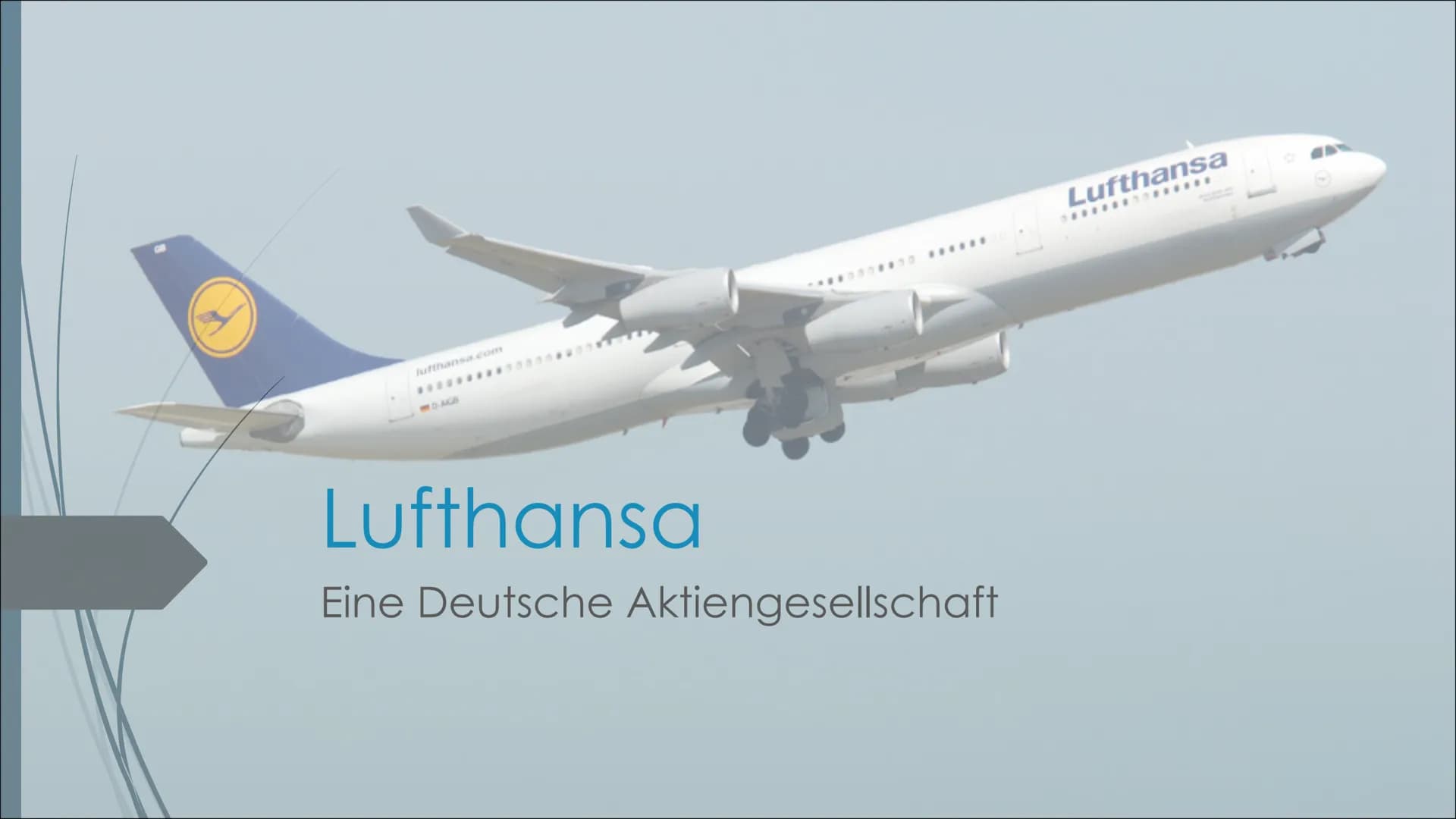 
<p>Die Deutsche Lufthansa AG ist eine bekannte deutsche Aktiengesellschaft mit Hauptsitz in Frankfurt. Sie kann auf eine lange Geschichte z