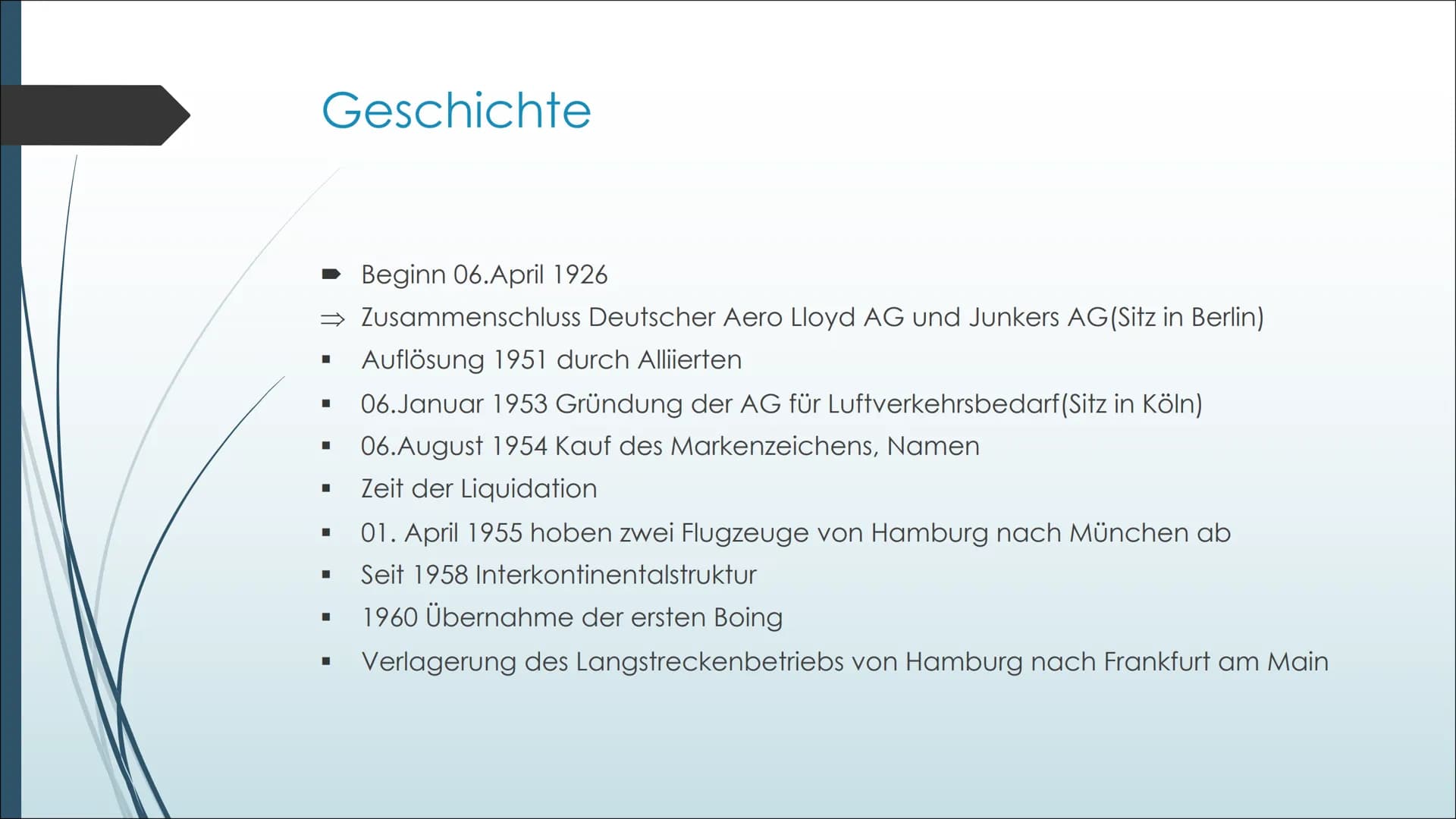 
<p>Die Deutsche Lufthansa AG ist eine bekannte deutsche Aktiengesellschaft mit Hauptsitz in Frankfurt. Sie kann auf eine lange Geschichte z