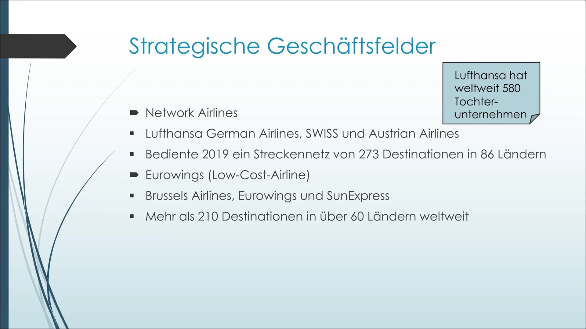 
<p>Die Deutsche Lufthansa AG ist eine bekannte deutsche Aktiengesellschaft mit Hauptsitz in Frankfurt. Sie kann auf eine lange Geschichte z