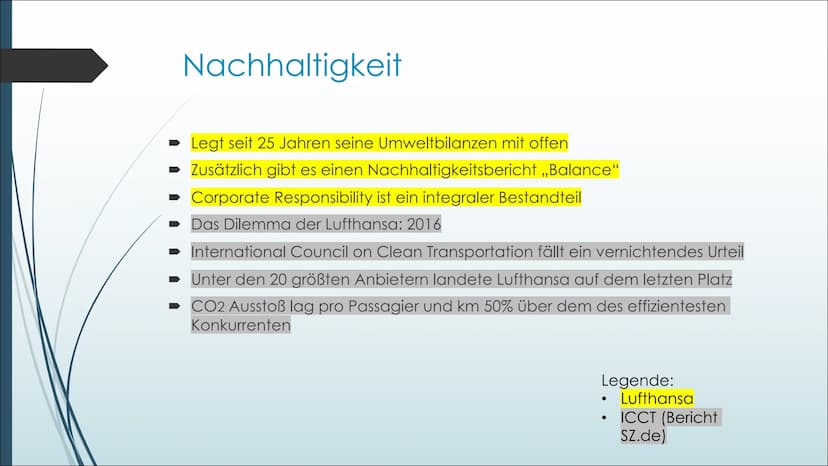 
<p>Die Deutsche Lufthansa AG ist eine bekannte deutsche Aktiengesellschaft mit Hauptsitz in Frankfurt. Sie kann auf eine lange Geschichte z