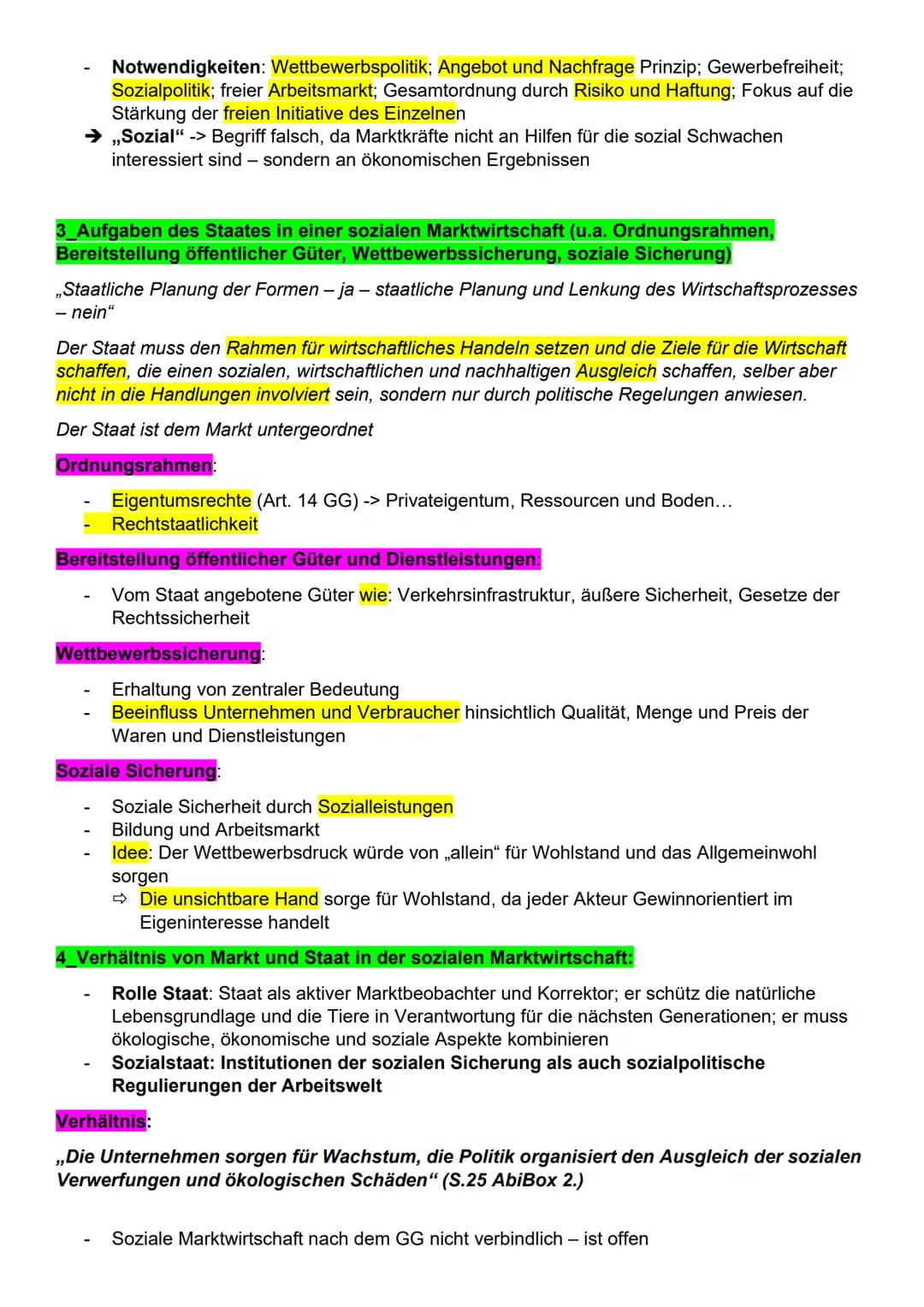 Lernzettel PoWi 12.2
Thema: Soziale Marktwirtschaft
1 Überblickswissen: Markt und Staat in der sozialen Marktwirtschaft:
Die unsichtbare Han
