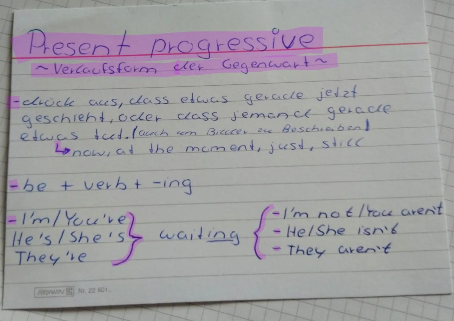 - Past progressive
~Vercaceds form cier vergangenheit~
- drückest clee aces, class eine Handlung in
cler Vergangenheit gerade im Gange war.
