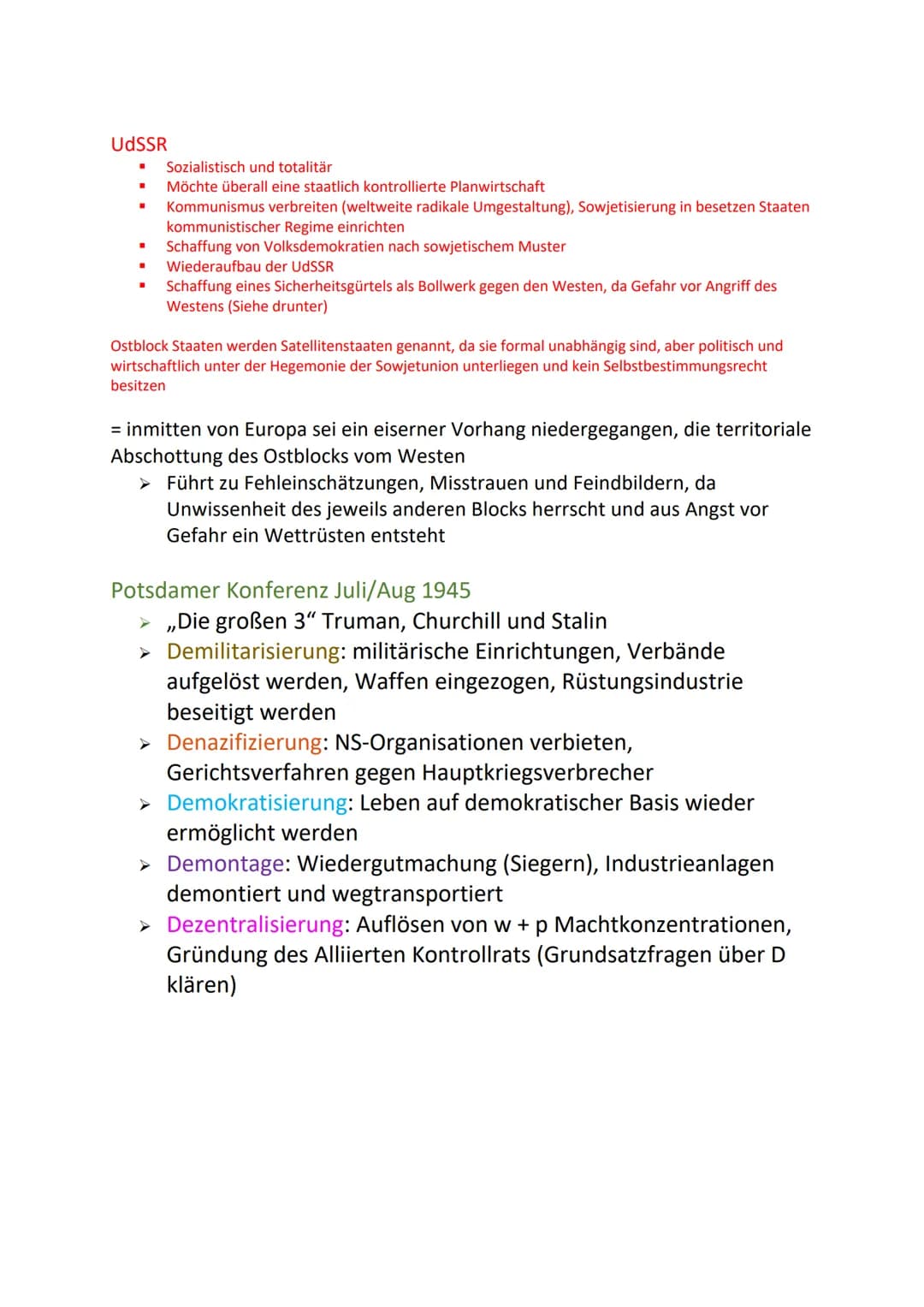 ■ Zerfall der Anti-
Hitler-Koalition
■
■
1945
■
Ost-West-Konflikt 1945-1991 Entstehungsphase
1946
▪ Feb. Langes Telegramm
von Kennan
(Eindäm