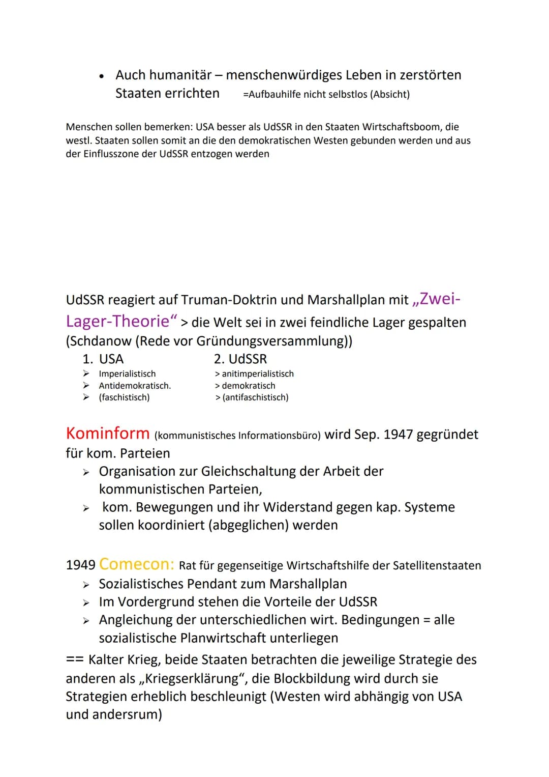 ■ Zerfall der Anti-
Hitler-Koalition
■
■
1945
■
Ost-West-Konflikt 1945-1991 Entstehungsphase
1946
▪ Feb. Langes Telegramm
von Kennan
(Eindäm