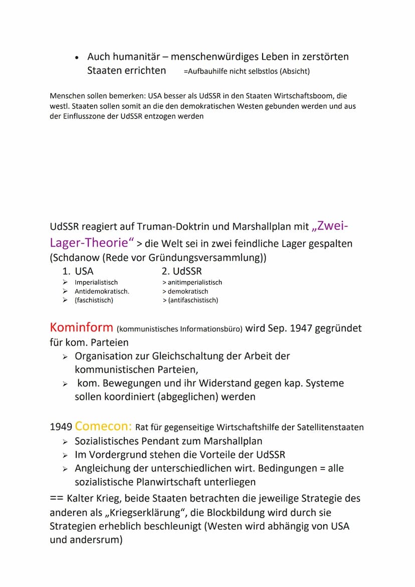 ■ Zerfall der Anti-
Hitler-Koalition
■
■
1945
■
Ost-West-Konflikt 1945-1991 Entstehungsphase
1946
▪ Feb. Langes Telegramm
von Kennan
(Eindäm