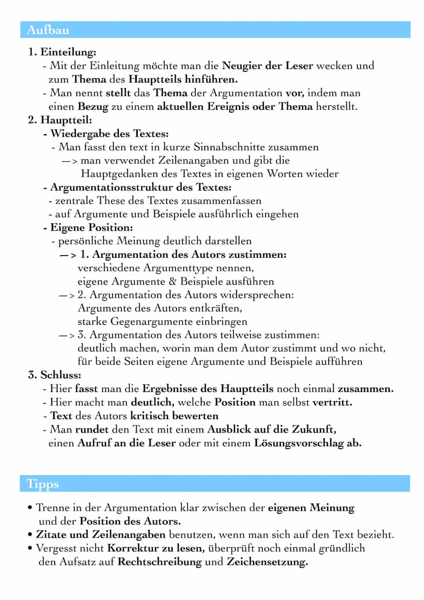 TEXTGEBUNDENE ERÖRTERUNG
Definition
In einer Erörterung setzt man sich kritisch mit einem Thema auseinander
und betrachtet es von mehreren S