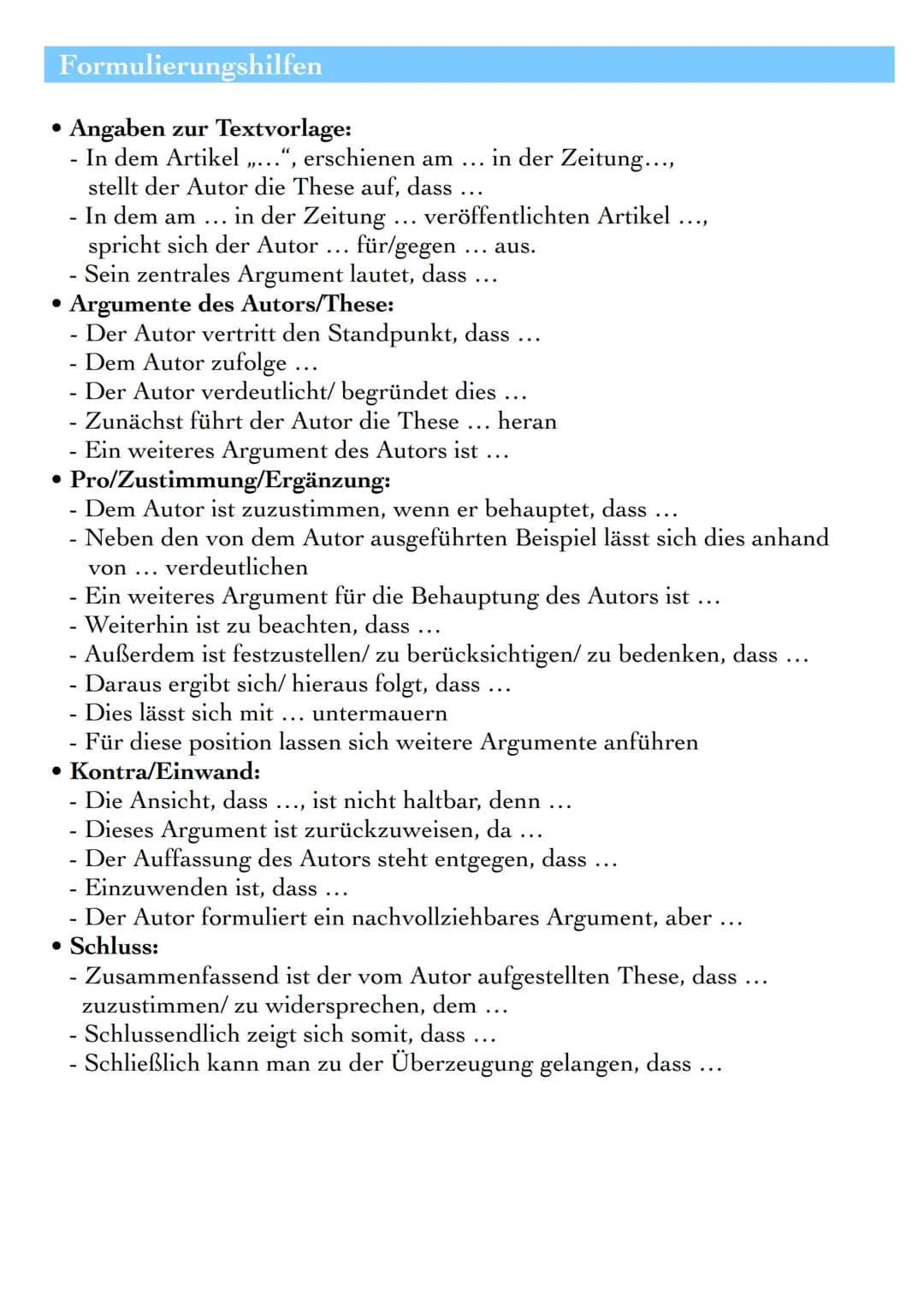 TEXTGEBUNDENE ERÖRTERUNG
Definition
In einer Erörterung setzt man sich kritisch mit einem Thema auseinander
und betrachtet es von mehreren S