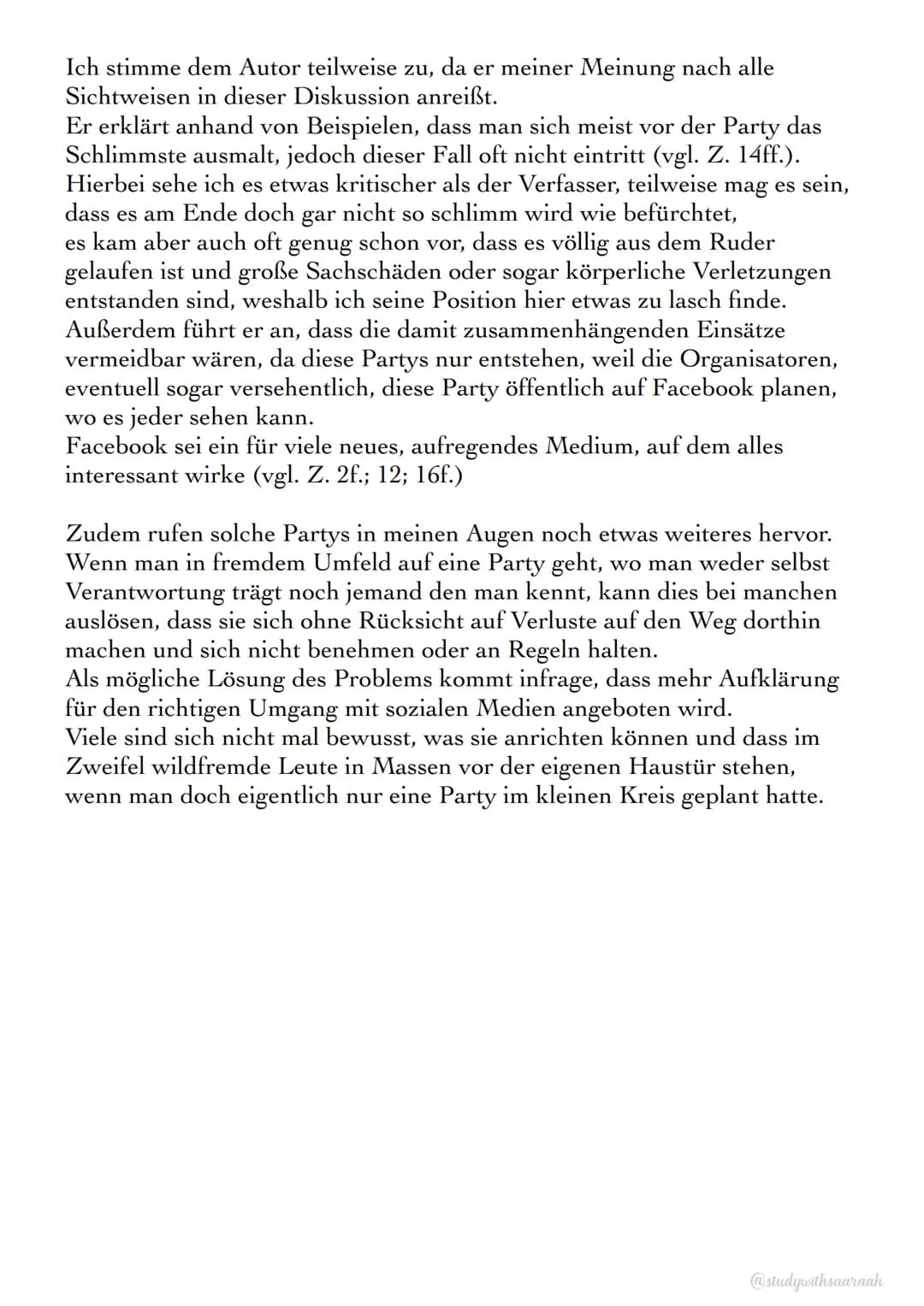 Textgebundene Erörterung: Einfache Beispiele und Übungen mit Lösung für ...