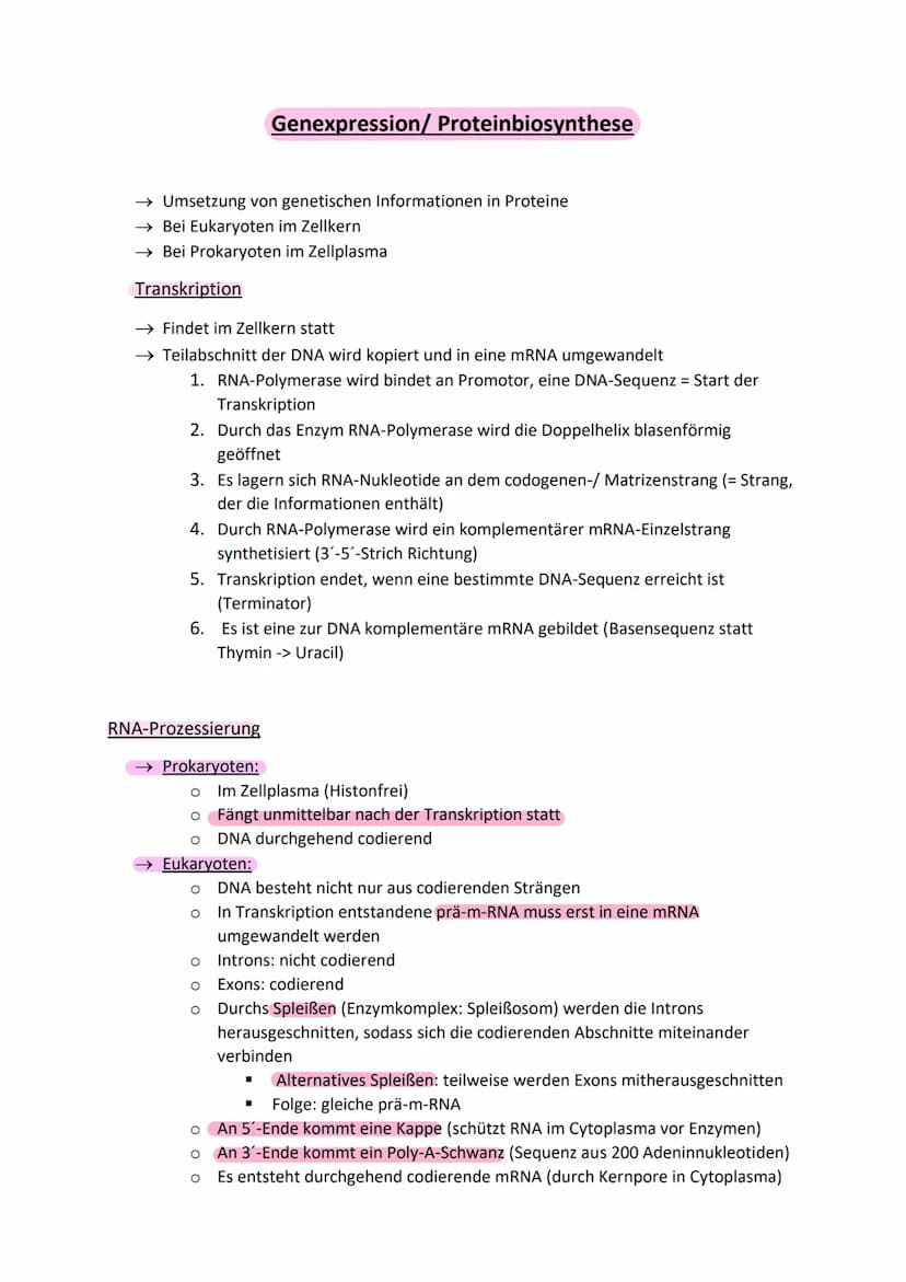 Aufbau der DNA (Watson-Crick-Model)
zwei gegenüberliegende, komplementäre (antiparallele) Polynukleotidstränge
(Doppelhelix)
• Nukleotid: De