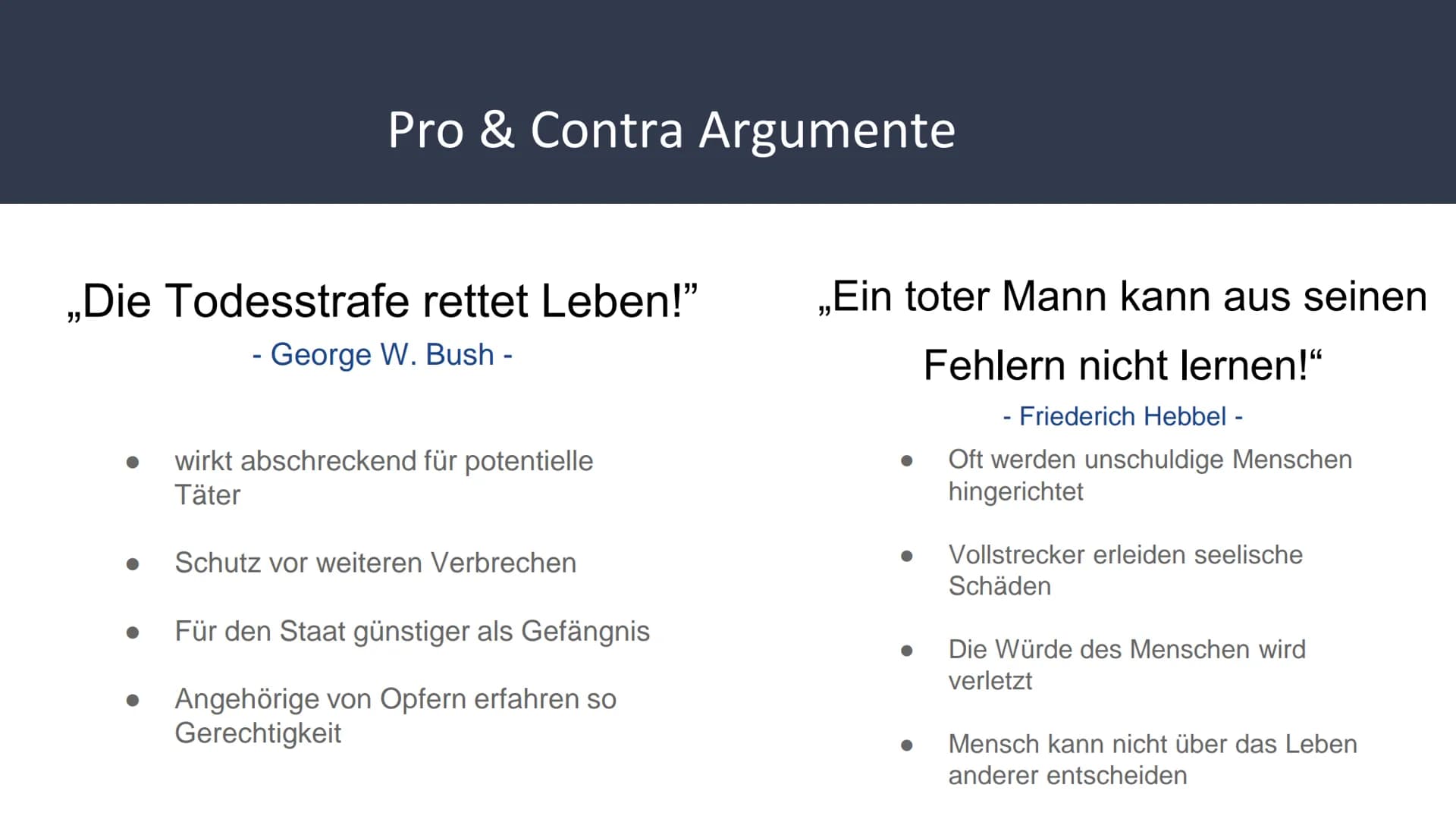 Die Todesstrafe Inhaltsverzeichnis
1. Definition
2. Geschichte
3. Verbreitung
4. Verurteilungsgrundsätze & Rechtsgrundlagen
5. Pro & Contra 