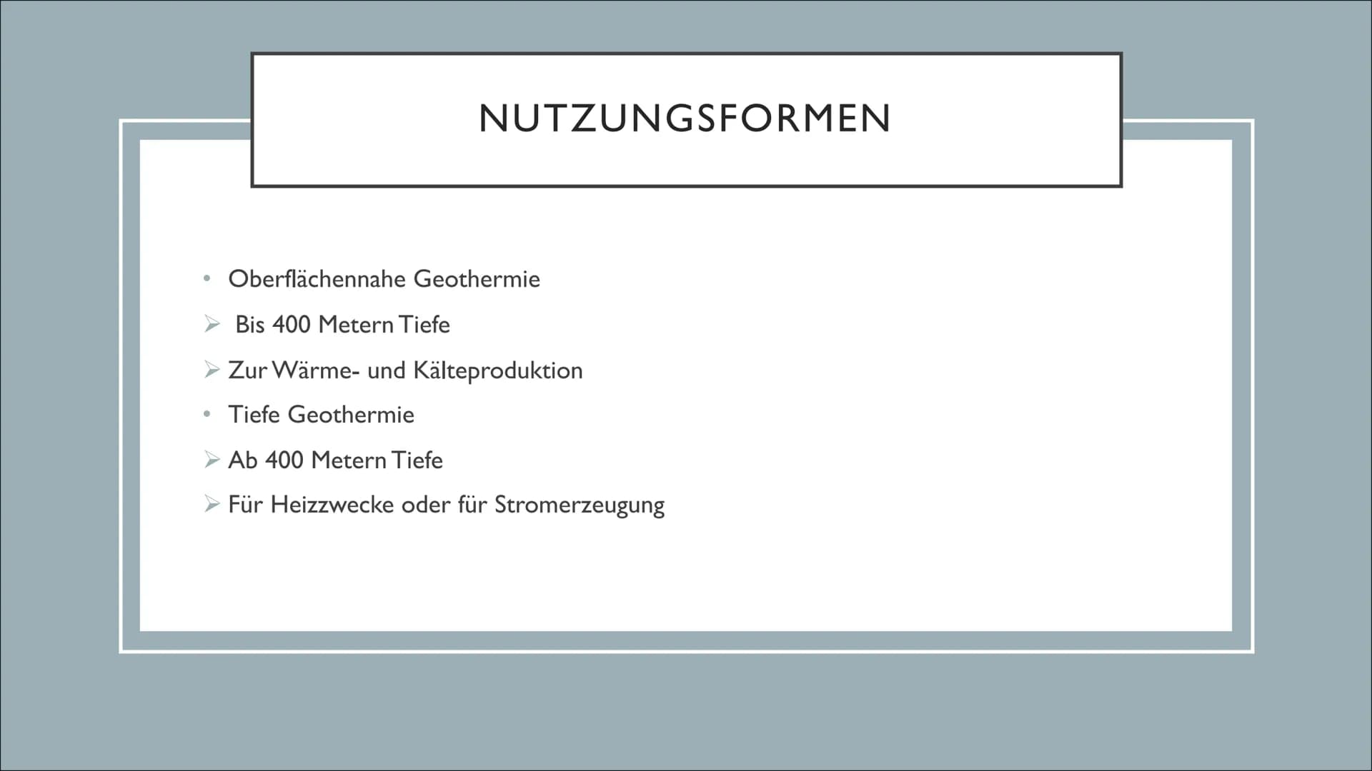 GEOTHERMIE - ISLAND
Von Victoria Voigt GLIEDERUNG
Allgemein
Vorraussetzungen
Nutzungsformen
Potenzialanalyse
Quellen ●
●
ALLGEMEIN
Geothermi