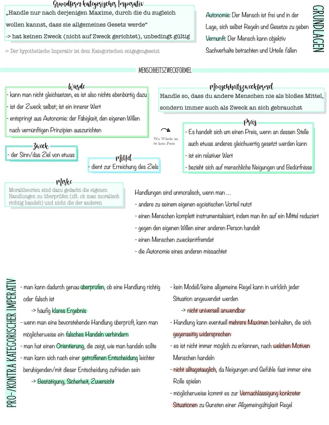 Grundsätze eines gelingenden Lebens
Aristoteles - Glückseligkeit
→DEONTOLOGISCHE ETHIK, DENN TUGEND WIRD BEFOLGT (->HANDLUNG IST GUT, WENN S