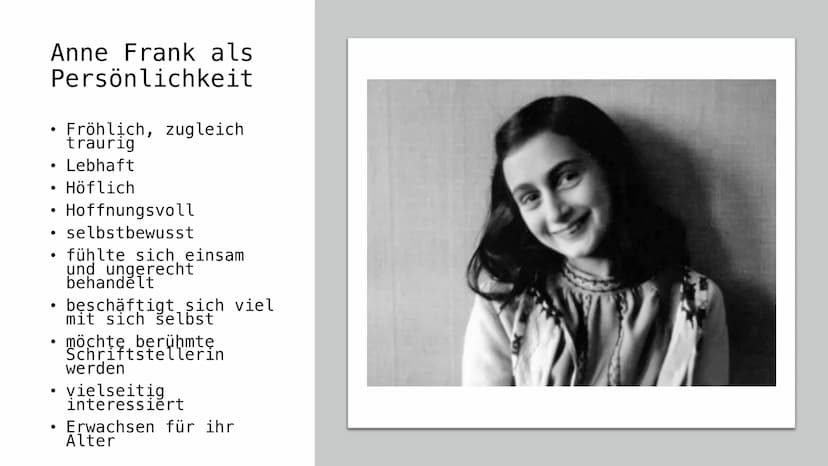 Anna Frank
Von Martina. V und Sara. R Gliederung
Biografie
●
• Familie
●
●
●
Lebensverlauf
Auswanderung in die
Niederlande
• Hinterhaus
●
He