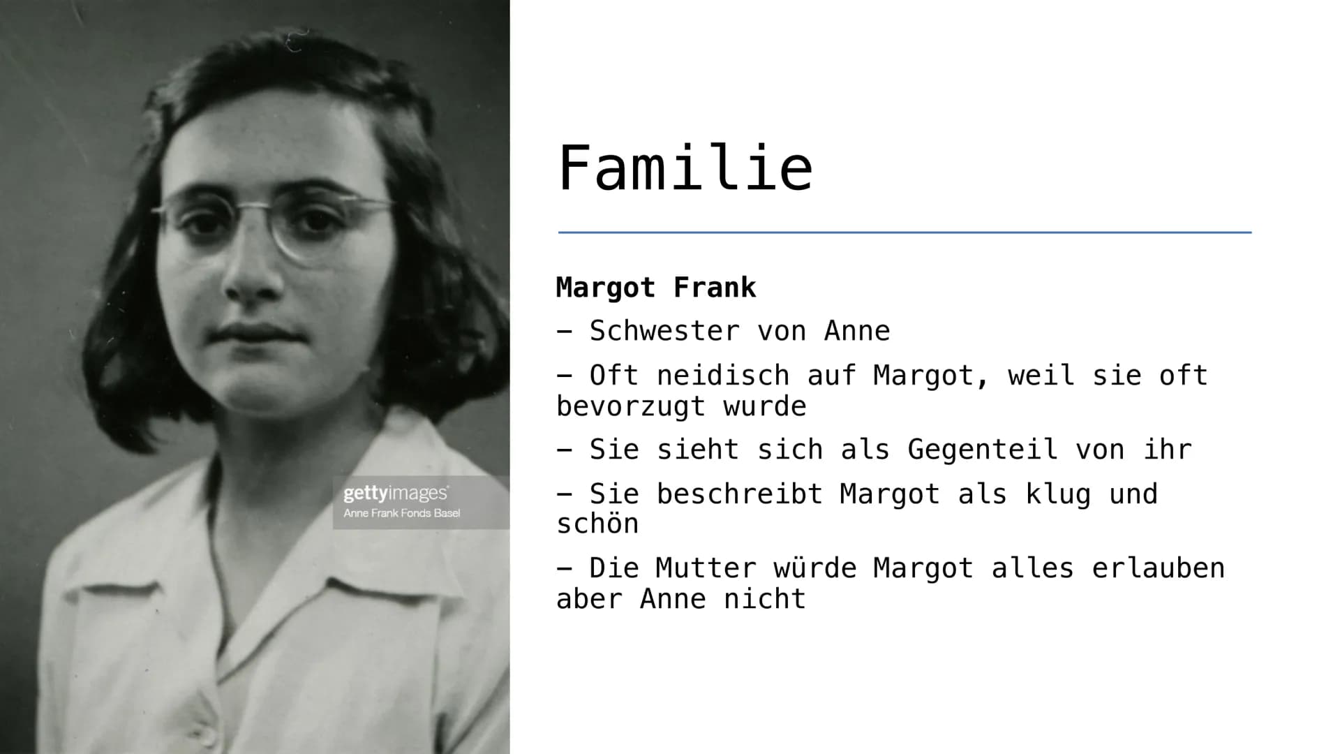 Anna Frank
Von Martina. V und Sara. R Gliederung
Biografie
●
• Familie
●
●
●
Lebensverlauf
Auswanderung in die
Niederlande
• Hinterhaus
●
He