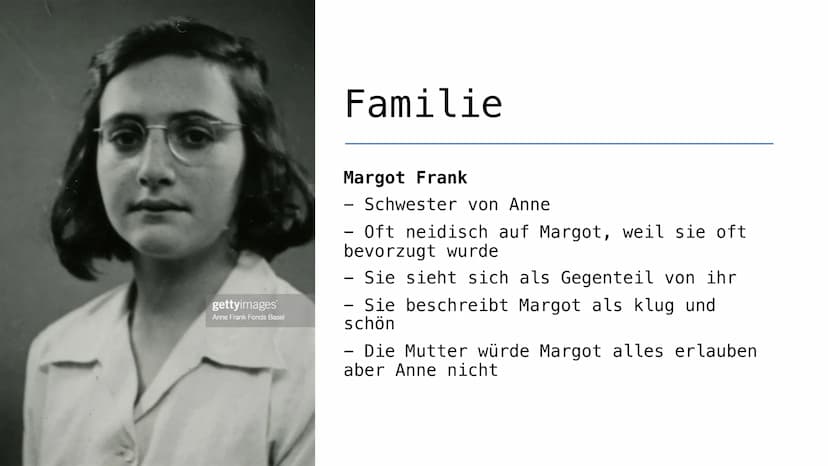 Anna Frank
Von Martina. V und Sara. R Gliederung
Biografie
●
• Familie
●
●
●
Lebensverlauf
Auswanderung in die
Niederlande
• Hinterhaus
●
He