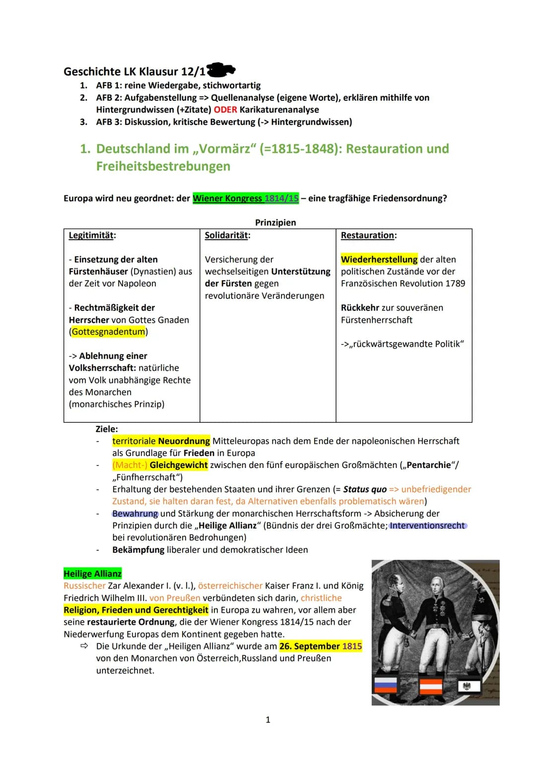 Geschichte LK Klausur 12/1
1. AFB 1: reine Wiedergabe, stichwortartig
2. AFB 2: Aufgabenstellung => Quellenanalyse (eigene Worte), erklären 