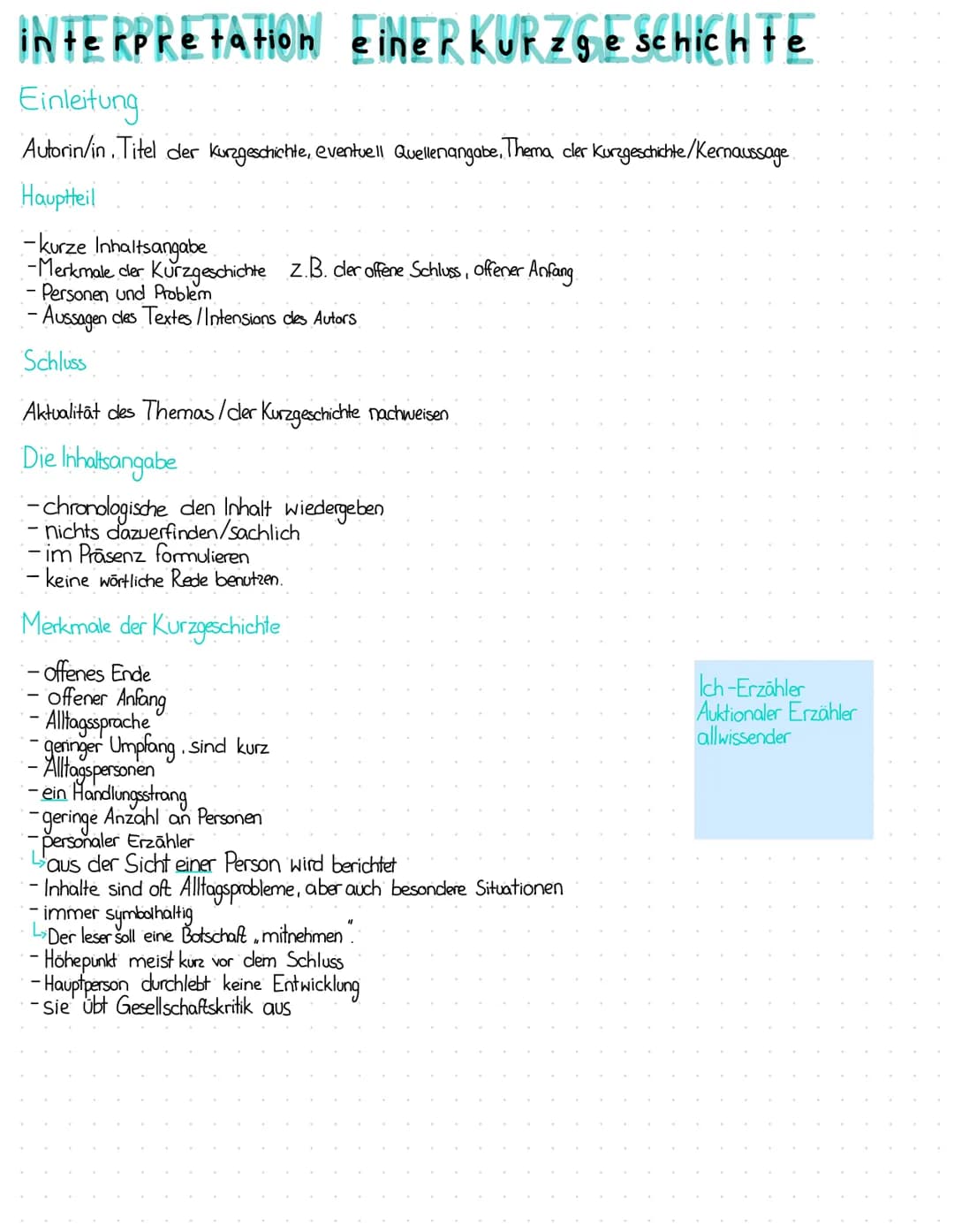 interpretation eineRKUP Zgeschichte
Einleitung
Autorin/in. Titel der Kurzgeschichte, eventuell Quellenangabe, Thema cler Kurzgeschichte/Kern