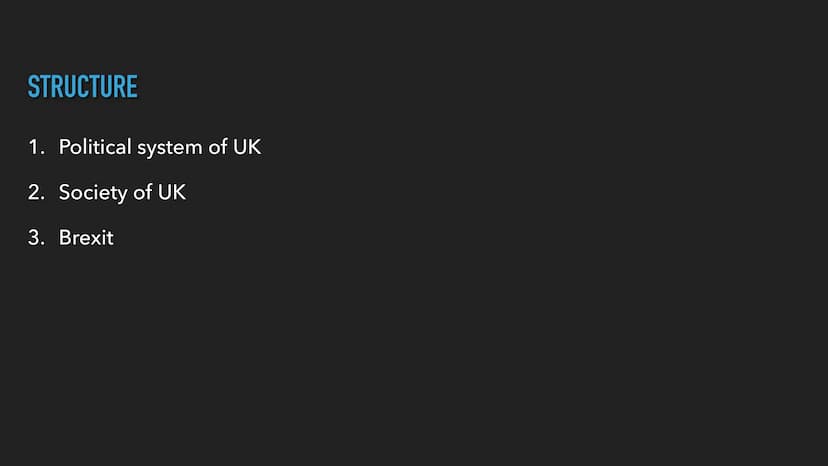 THE UK IN THE EUROPEAN CONTEXT STRUCTURE
1. Political system of UK
2. Society of UK
3. Brexit TEMUIBU
THE POLITICAL SYSTEM OF UK
1000 10
mim