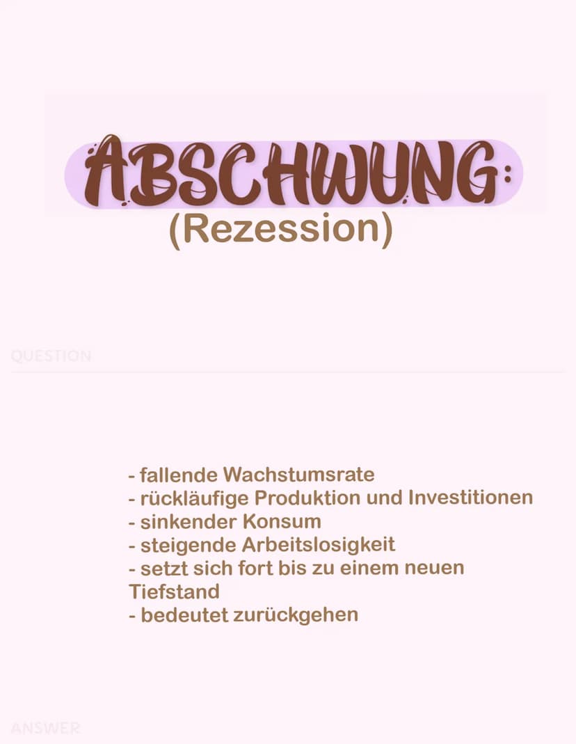 KONJUNKTURZYKLUS
Konjunkturverlauf - idealtypisches Modell
Konjunkturverlauf (kurze Wellen)
Wertschöpfung
Hochkonjunktur (Boom):
Vollbeschäf