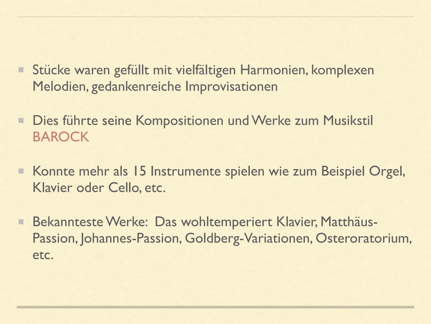 JOHANN
SEBASTIAN
BACH INHALTSVERZEICHNIS
Steckbrief
■ Die wichtigsten Stationen seines Lebens- Lebenslauf
■ Bach und die Musik
Analyse eines