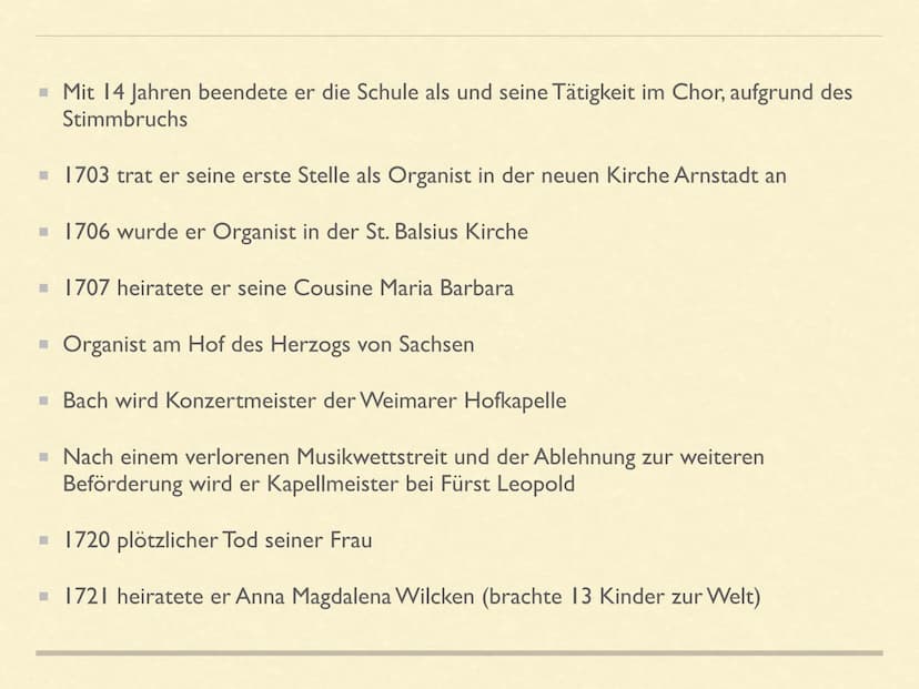 JOHANN
SEBASTIAN
BACH INHALTSVERZEICHNIS
Steckbrief
■ Die wichtigsten Stationen seines Lebens- Lebenslauf
■ Bach und die Musik
Analyse eines