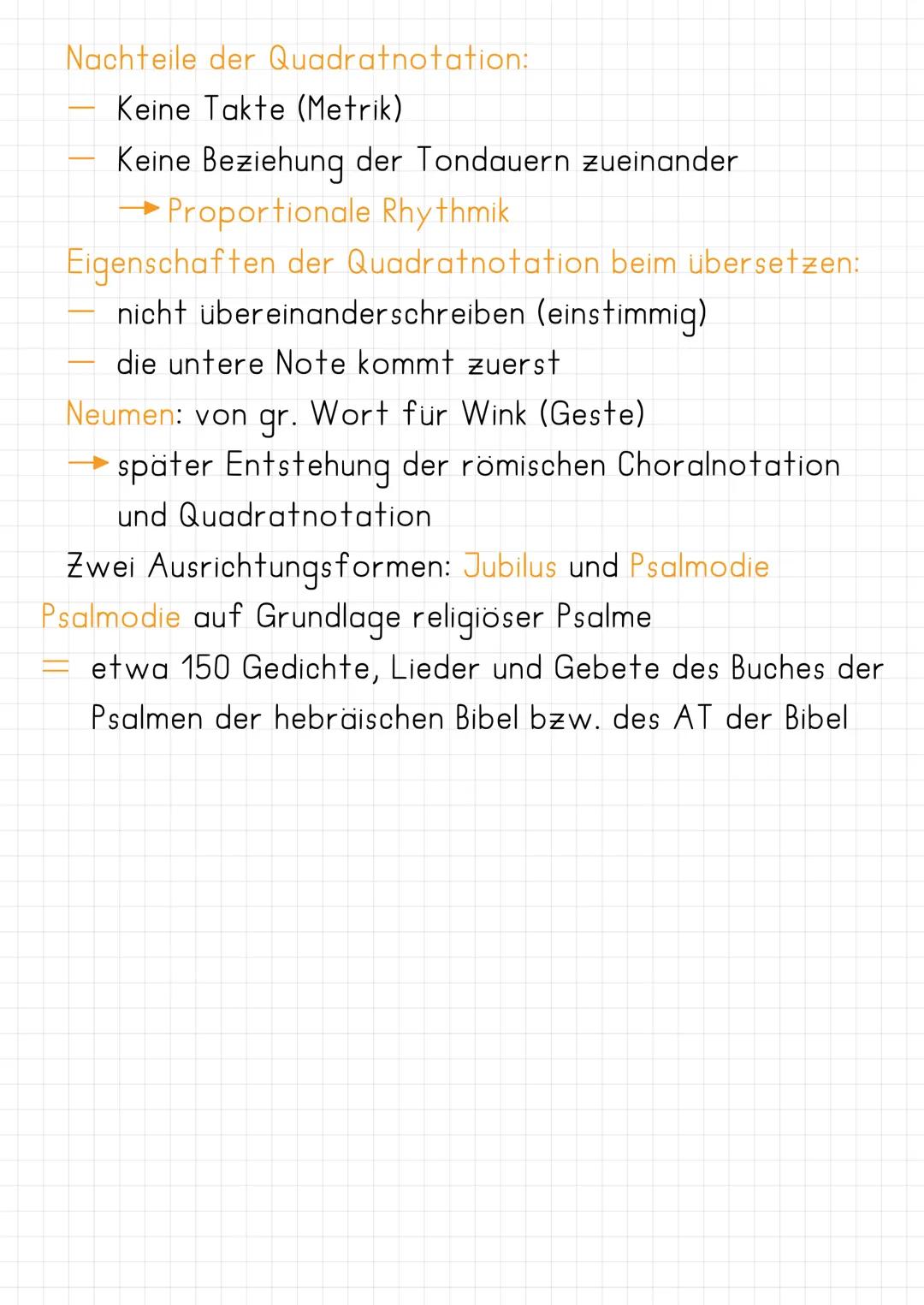 Gregorianischer Choral
geistliche Gesänge der katholischen Kirche älteste bis
heute in der Praxis erhaltene, schriftlich notierte
Musik West