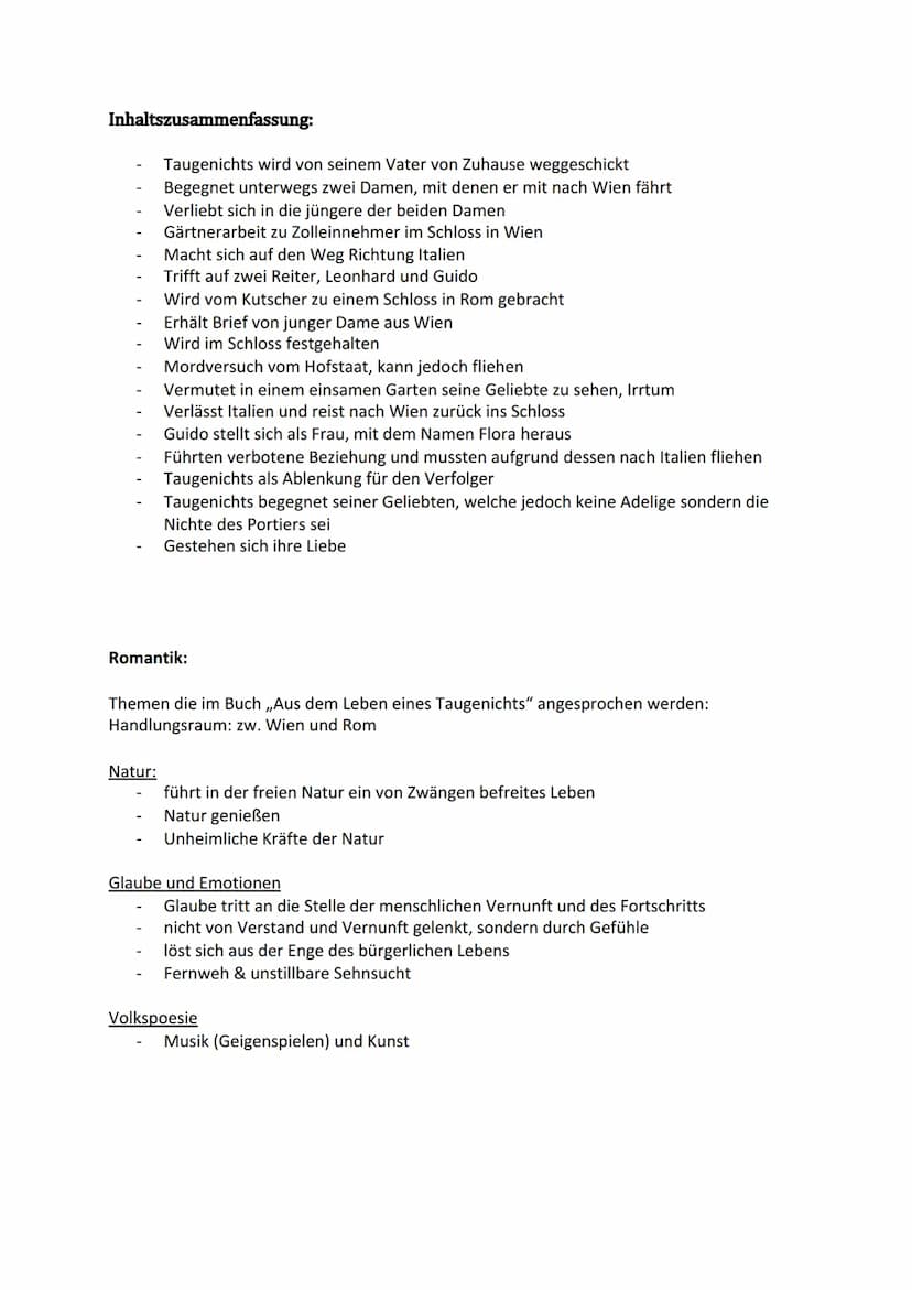 Aus dem Leben eines Taugenichts
Von: Joseph Karl Benedikt Freiherr von Eichendorff
Biographie:
1788-1857
Stammt aus Adelsfamilie
Studiert ab