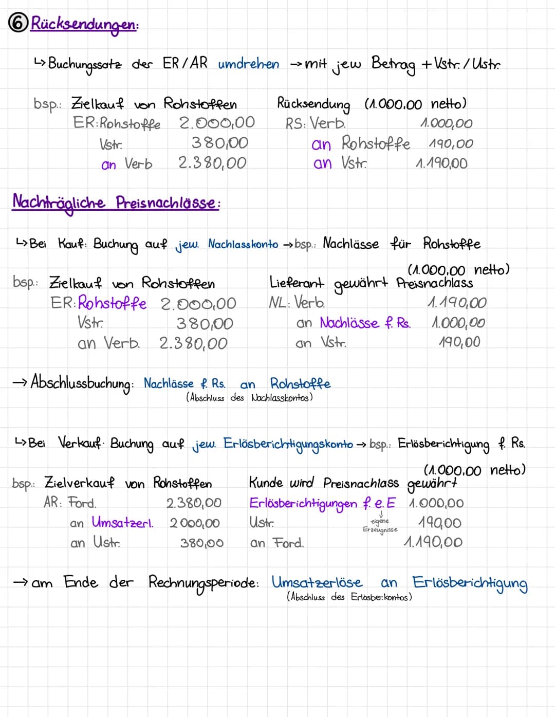 Rewe
Bestandsveränderungen.
→ Hilfskonto: Bestandsveränderungen (BV) = wenn (un) fertige Erzeugnisse nicht im
gleichen Jahr verkauft werden.
