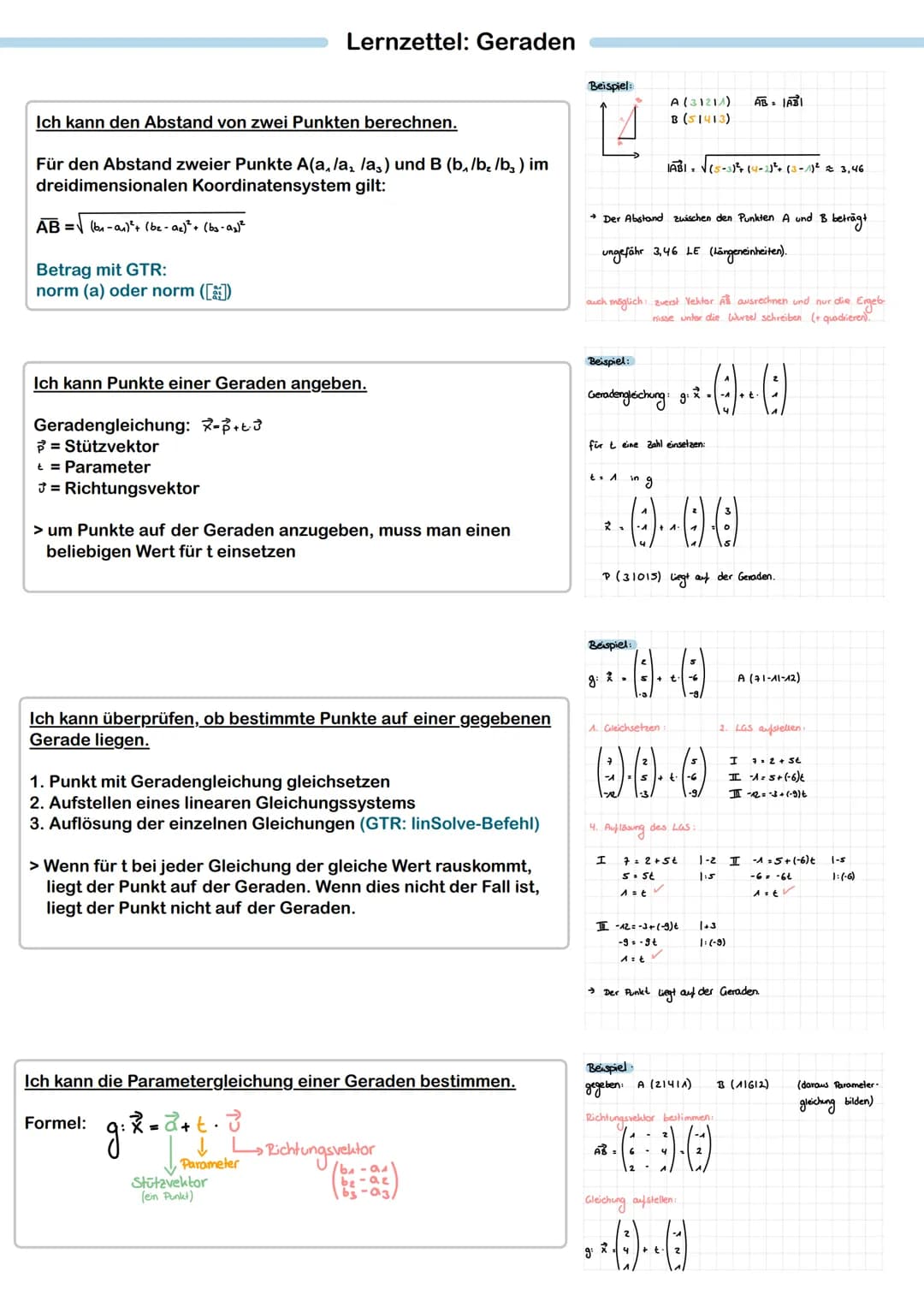 Ich kann den Abstand von zwei Punkten berechnen.
Für den Abstand zweier Punkte A(a, la, la,) und B (b,/b₂/b.) im
dreidimensionalen Koordinat