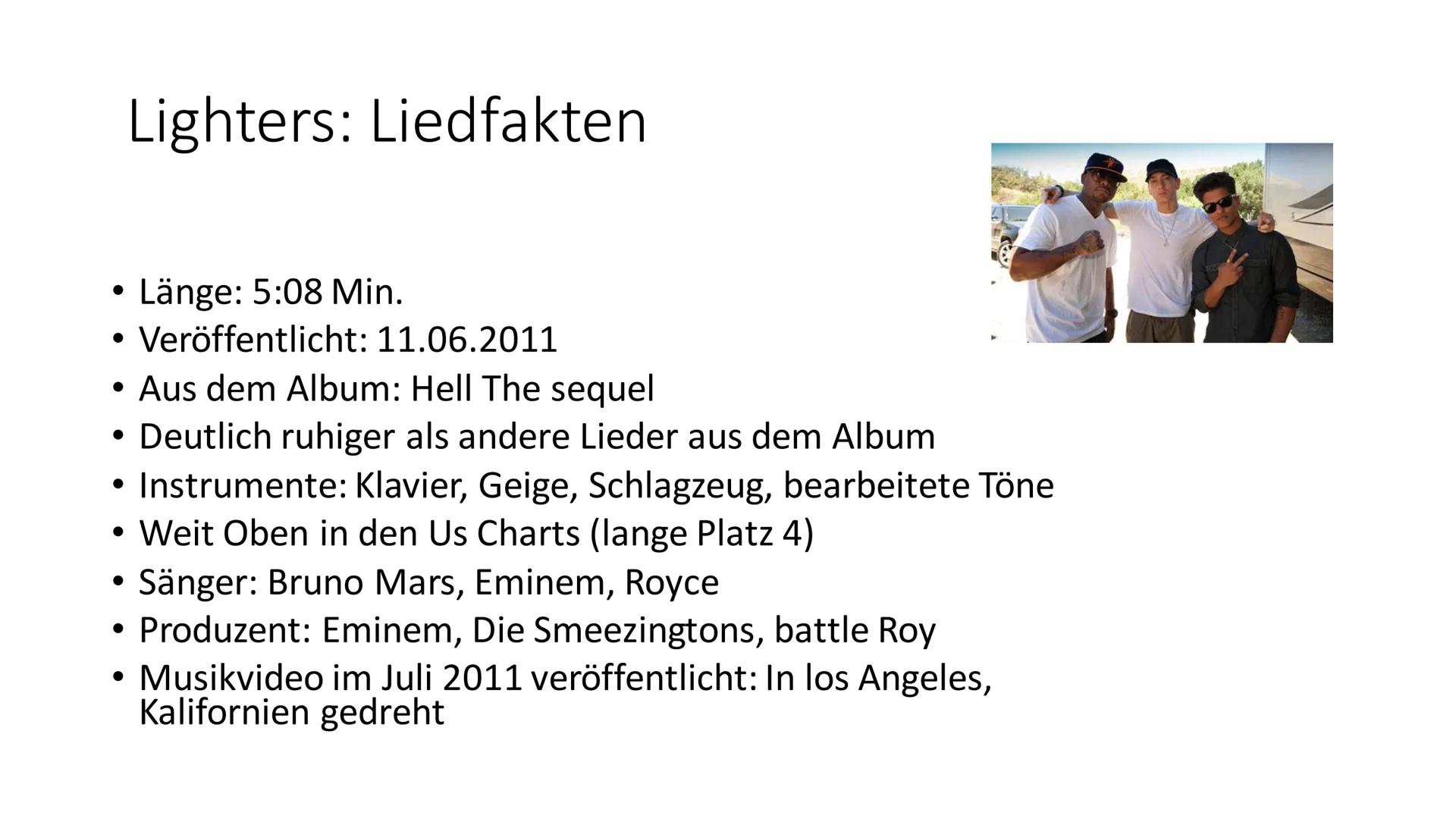 Eminem
5x Inhaltsverzeichnis
●
●
●
●
●
●
●
Steckbrief
Lebenslauf
Alben
Liedfakten
Lyrics
Songanalyse
Unsere Meinung
Quellen
Ende Steckbrief
