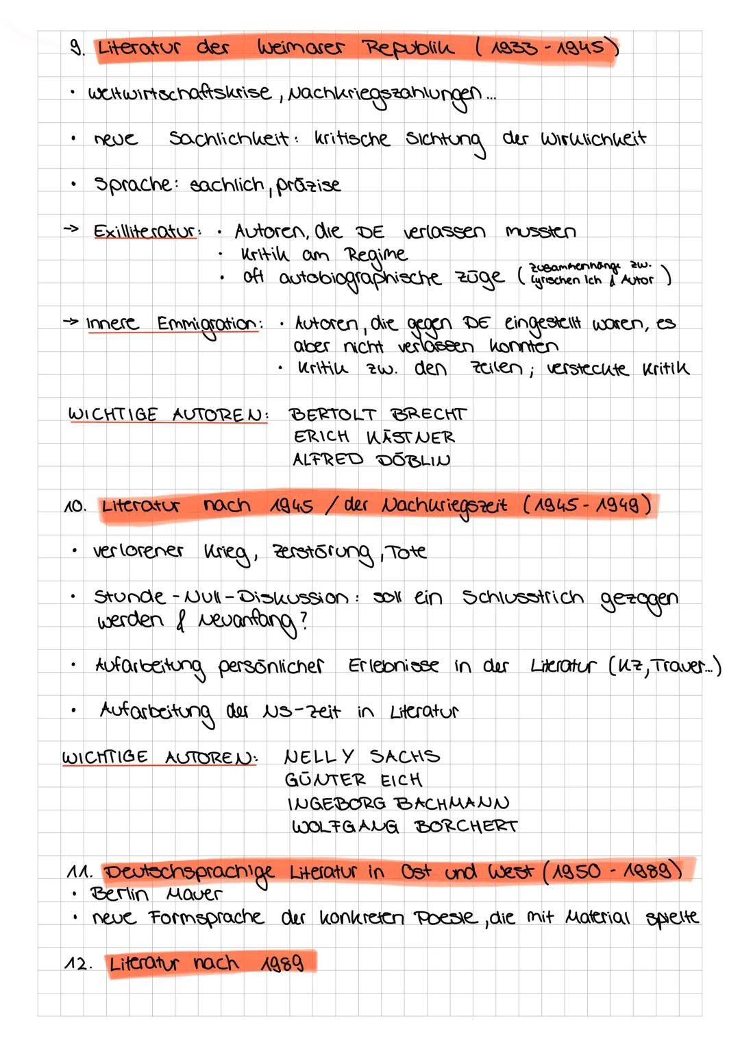 # Deutsch

- Epochen

1. Klassik (1786-1805)

- Maß, Gesetze, Formstrenge waren Leitwerte für literarische
Gestaltung

- klassisches werk: D