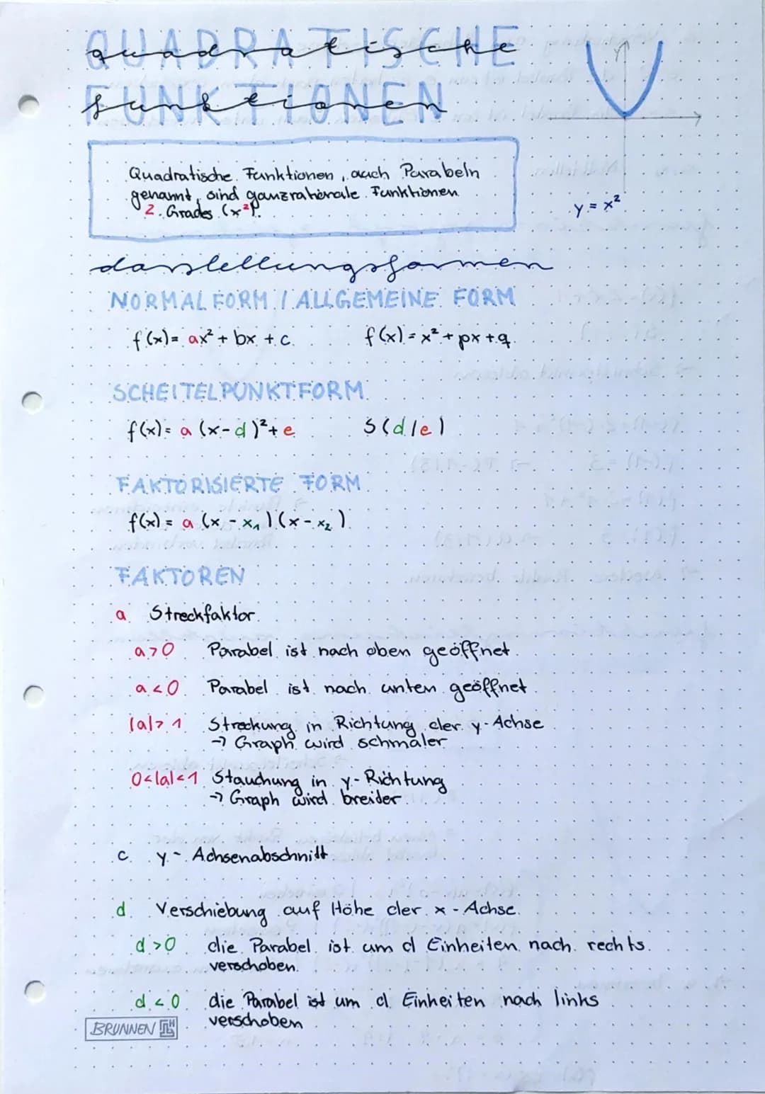 Quaddatische
• sunbecONEN
Quadratische Funktionen, auch Parabeln
genannt, sind ganzrationale Funktionen
Grades
stellungshe
darstelle
NORMALF