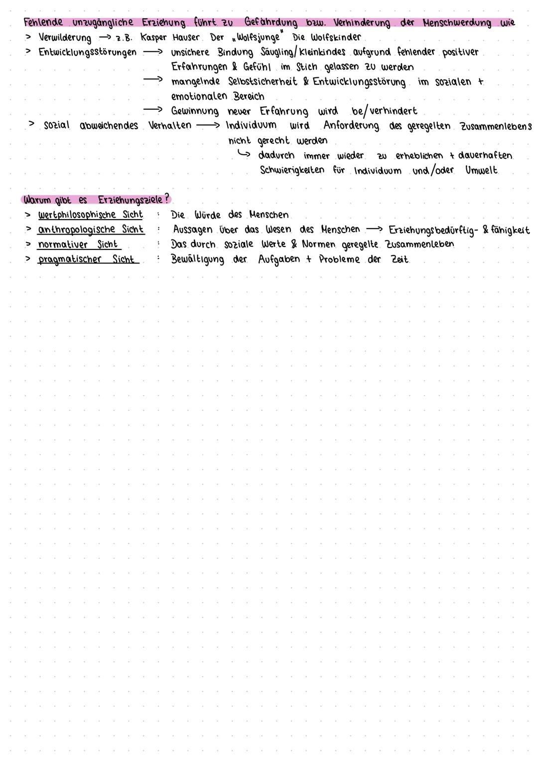 # PÄDAGOGIK-

1.  Klausur

Was ist Erziehung?

> ein sozialer, interaktiver Prozess

> Zusammenwirken von Erzieher & Edukanden

> 2 Grundver