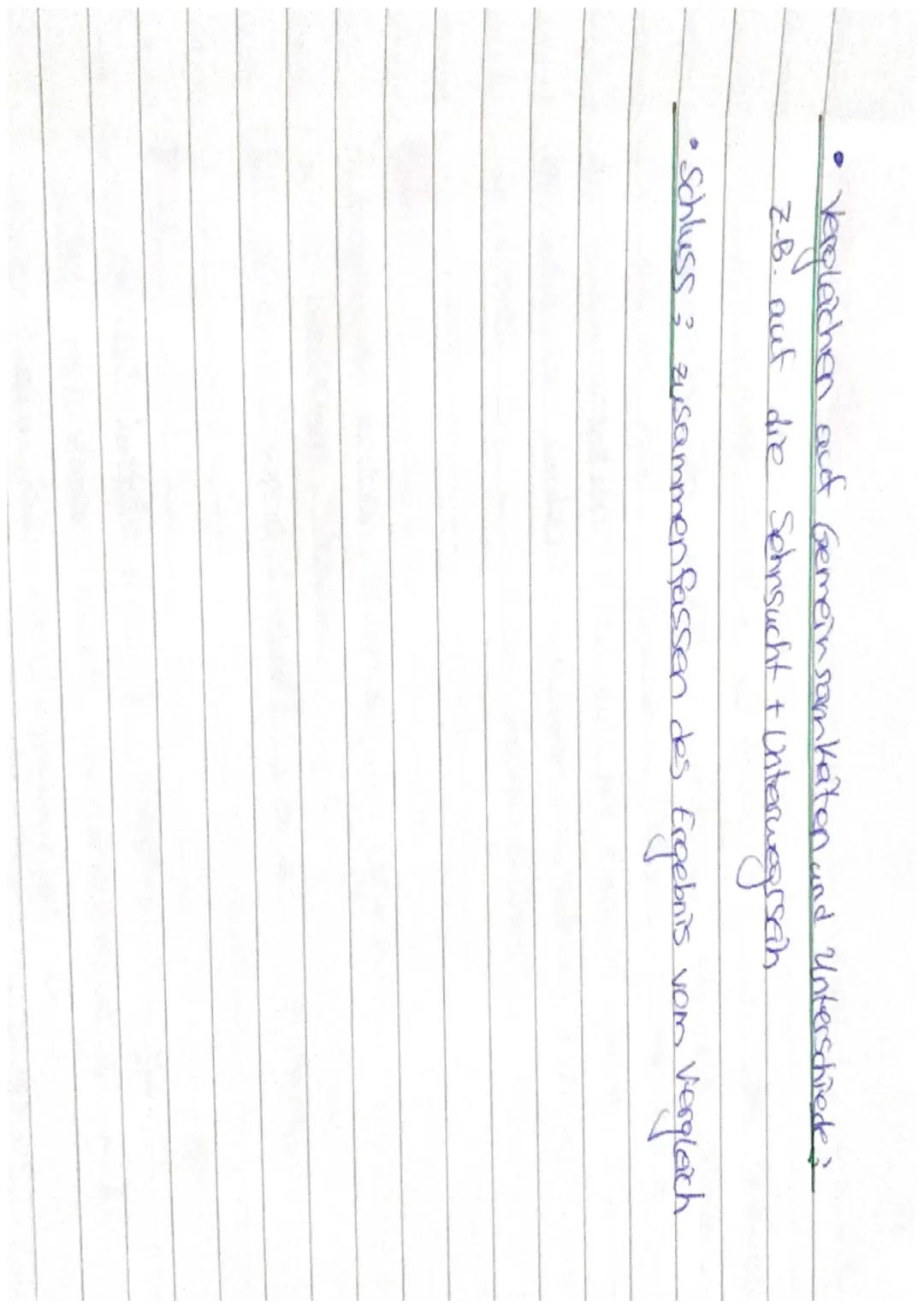 # gediehl soengleich

→Gedächtsvergleich:
*   Teil Gedicht analysieren.
*   2 Teil: 1.G. & 2. be im Hinblick auf die Sehnsucht
und des Unter
