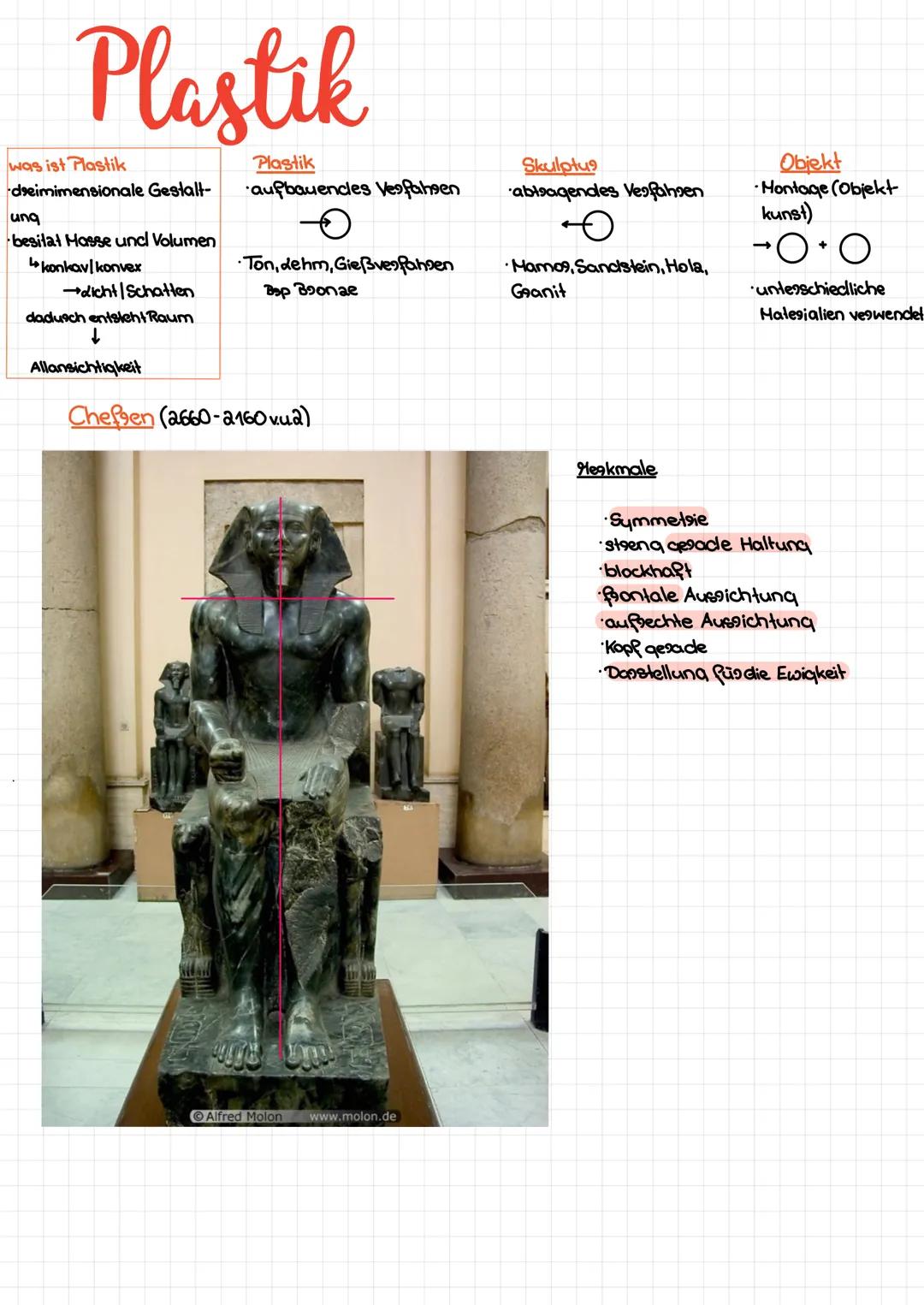 # Plastik

was ist Plastik
dreimimensionale Gestalt-
ung
besilat Masse uncl Volumen
konkav/konvex
→dicht/Schatten
dadusch entsteht Raum
↓
Al