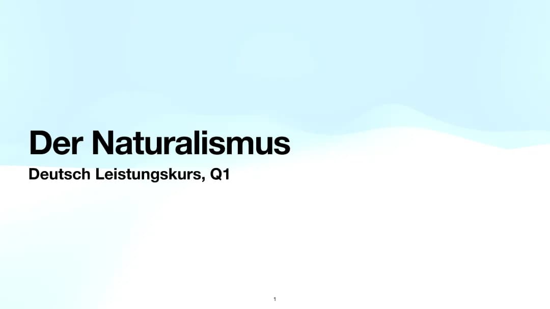 Die Epoche des Naturalismus: Merkmale und Werke