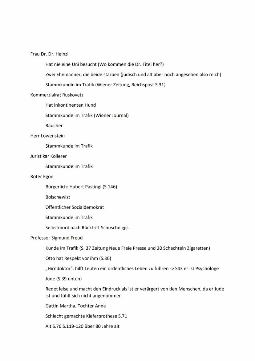 Figuren und Eigenschaften - Lektüre der Trafikant von Robert Seethaler
Franz Huchel
17 Jahre
Sohn von Frau Huchel
,,weiche Hände"
Von Mutter