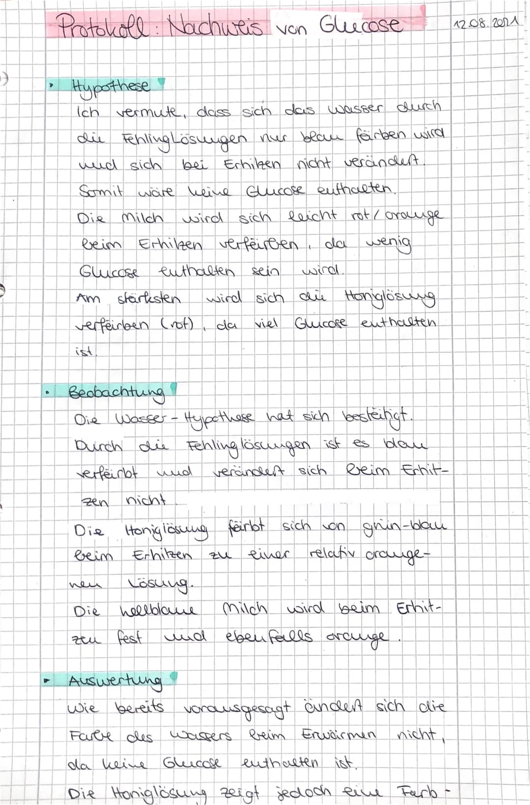 ►
P
▶
Protokoll: Nachweis von Glucose /.12.08.20171
Materialien
T
Reagenzglashalter
Herdplatte
Topf
3 Reaglurglaiser
Pipette
im
b
Versuchsdu