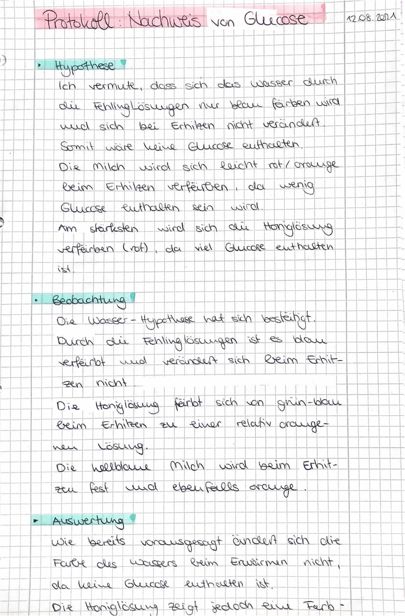 ►
P
▶
Protokoll: Nachweis von Glucose /.12.08.20171
Materialien
T
Reagenzglashalter
Herdplatte
Topf
3 Reaglurglaiser
Pipette
im
b
Versuchsdu