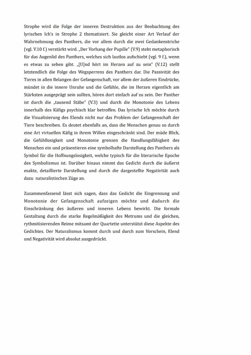 Name: Arion Osdautaj
Analyse und Interpretation von „Der Panther" - P23_2 (14.03.2022)
Thema: Lyrik
Das Gedicht Der Panther", verfasst von R