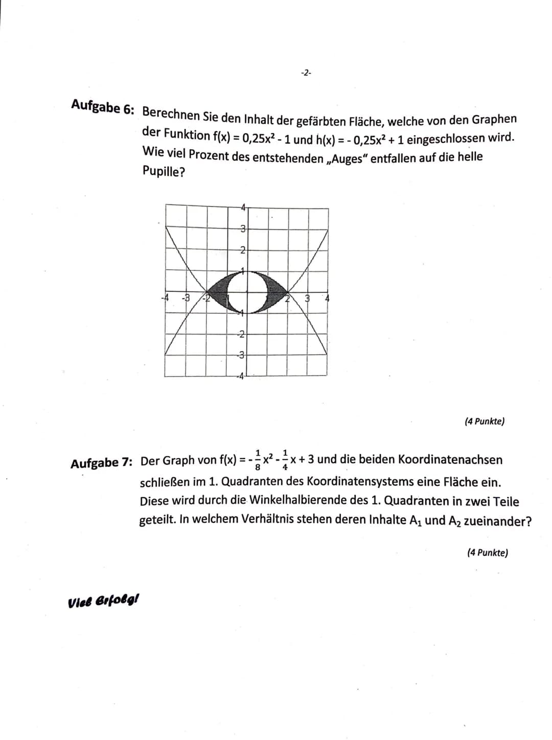 .
Teil A: hilfsmittelfreier Teil (20 Minuten)
Aufgabe 1: Bestimmen Sie die Ableitungen f'(x) und fassen Sie soweit wie
möglich zusammen.
a) 