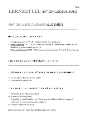 Know Erziehung im Nationalsozialismus Lernzettel (Abi 2023) thumbnail