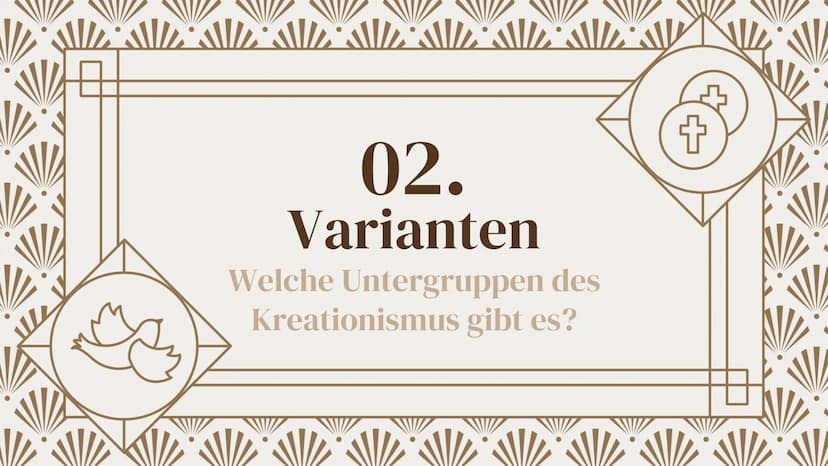 +
Kreationismus
,,Die Schöpfungstheorie"
Tamia Schwarzkopf, A23MA1 01.
Grundlage
Was ist der Kreationismus?
Gliederung
02.
Varianten
Welche 