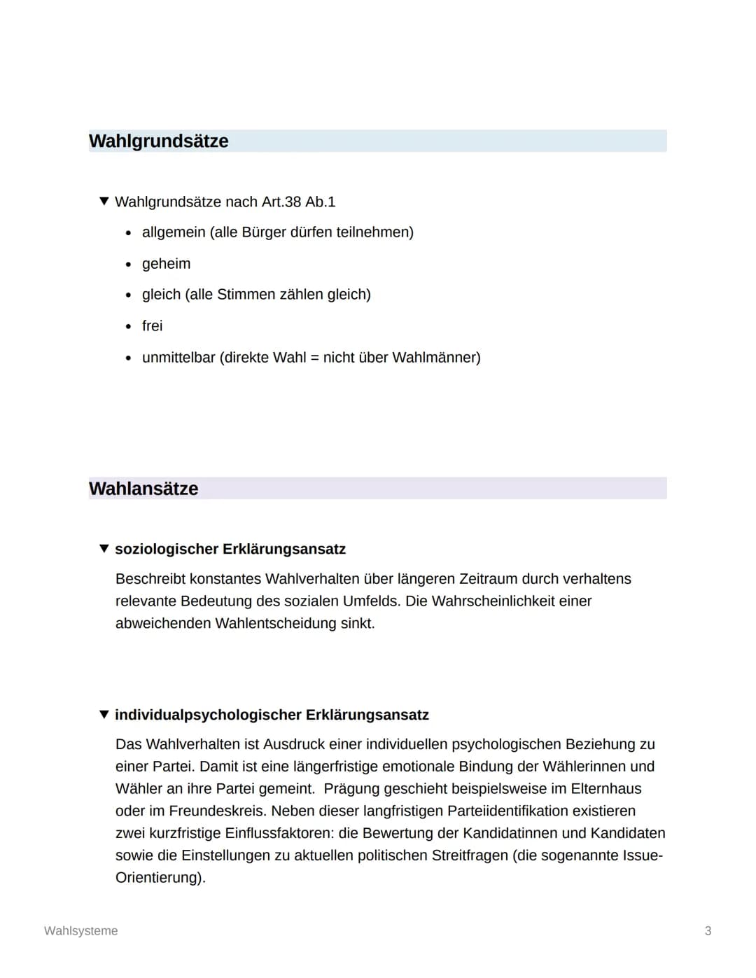 Wahlsysteme
▾ Was ist die relative Mehrheitswahl ?
Bei der relativen Merhheitswahl zieht über jeden Wahlkreis genau ein
Abgeordneter in den 