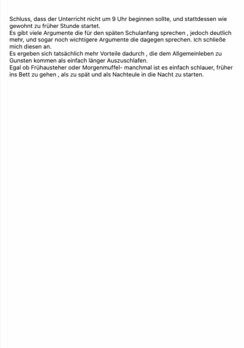Sollte die Schule erst um 9 Uhr anfangen?
,,Ich bin aber noch so müde" ; ,nur noch 5 Minuten"; wem kommen diese Sätze nicht
bekannt vor?
Müt