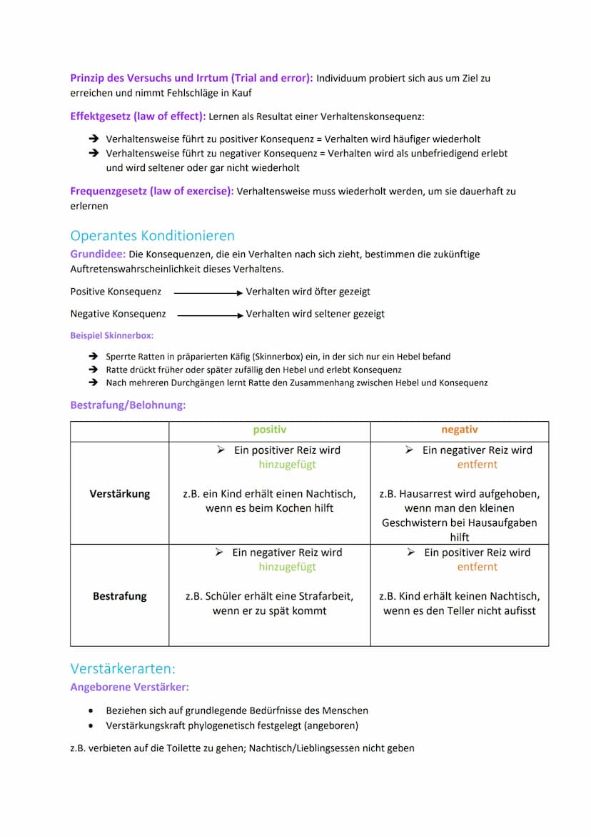 LPE 8-Richtungen der Psychologie
(Lernen)
Behaviorismus
Defintion: Richtung der amerikanischen Verhaltensforschung, die nur direkt beobachtb