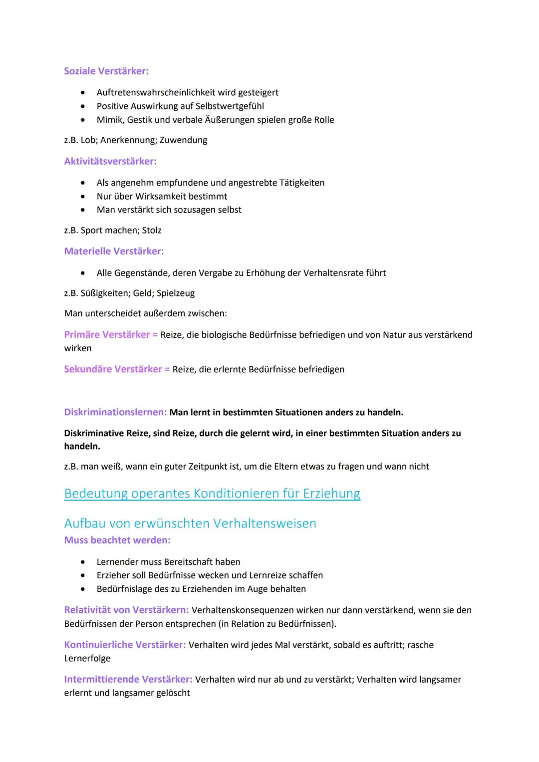 LPE 8-Richtungen der Psychologie
(Lernen)
Behaviorismus
Defintion: Richtung der amerikanischen Verhaltensforschung, die nur direkt beobachtb