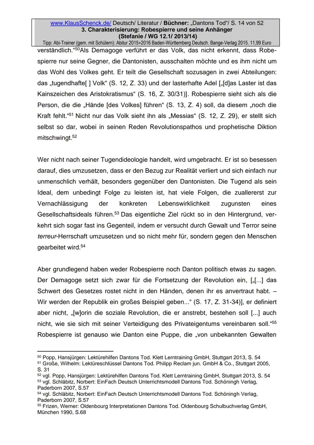 Charakterisierung:
Robespierre und seine Anhänger
Dichter:
Titel:
Verfasser der HA: Stefanie
Klasse:
12/1
Schule:
Fach:
Georg Büchner
Danton